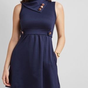 Monteau Blue Cowl Neck Dress- Size 2X
